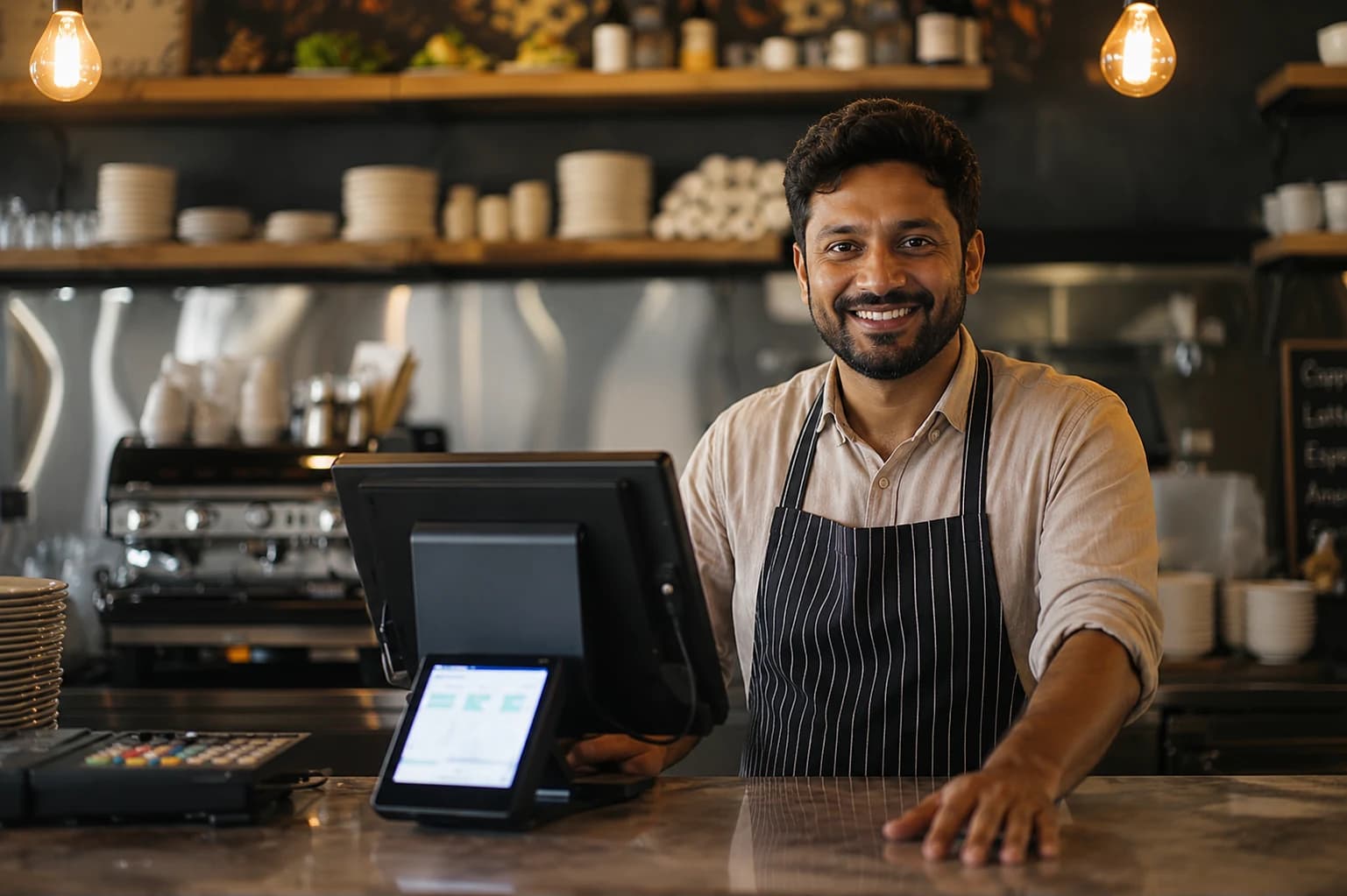 In-store payment specialists in discussion