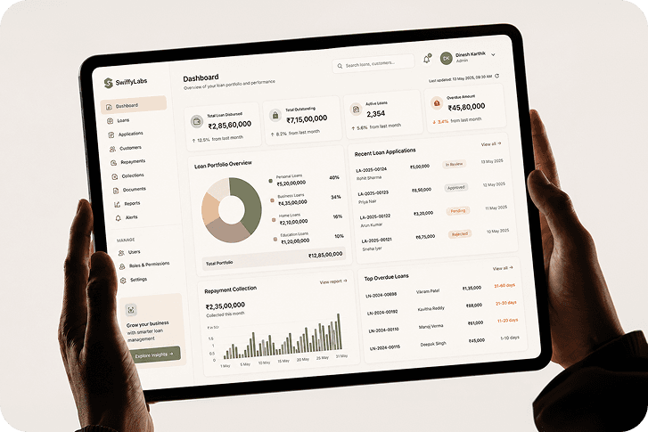 Financial product design screens