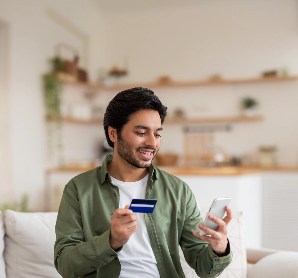 Customer paying a bill